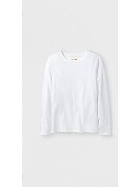 Crew Neck White Long Sleeve Cotton Tee Medium By Cat & Jack